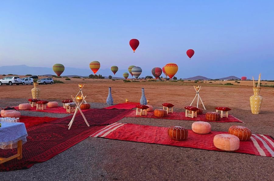 hot air balloon in Marrakech