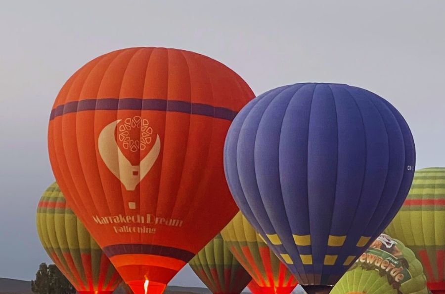 hot air balloon in Marrakech