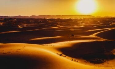 sunset camel ride in merzouga desert